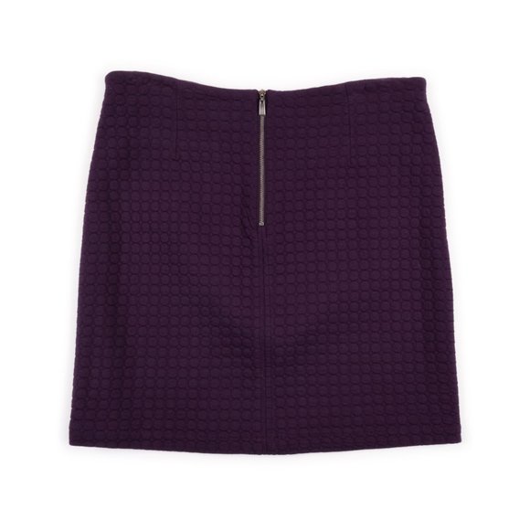 Laundry by SHELLI SEGAL purple waffle weave mini skirt size 10 - Picture 3 of 7